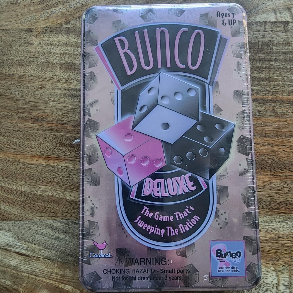 Cardinal Bunco Deluxe Dice Game 2004 Ages 7+ 2-12 Players Family New Sealed